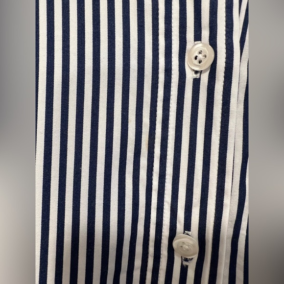 A.L.C MONICA BLUE & WHITE STRIPE BUTTON DOWN SHIRT, SIZE 4. - Picture 5 of 11